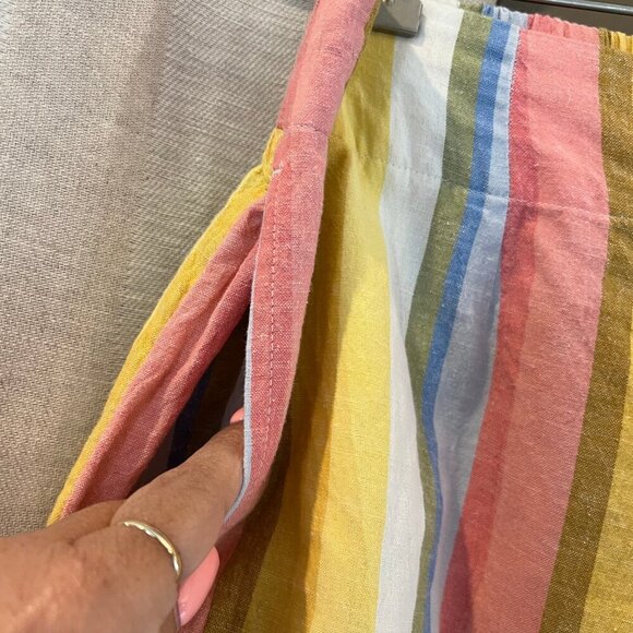 Billabong Women's Walk it Off Striped Linen Blend Shorts, Size Large - Picture 5 of 11